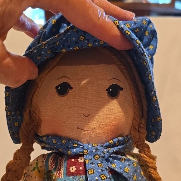Vintage HOLLY HOBBY Rag Doll From 1970's with Blue Bonnet. Great Cond! - Picture 7 of 7